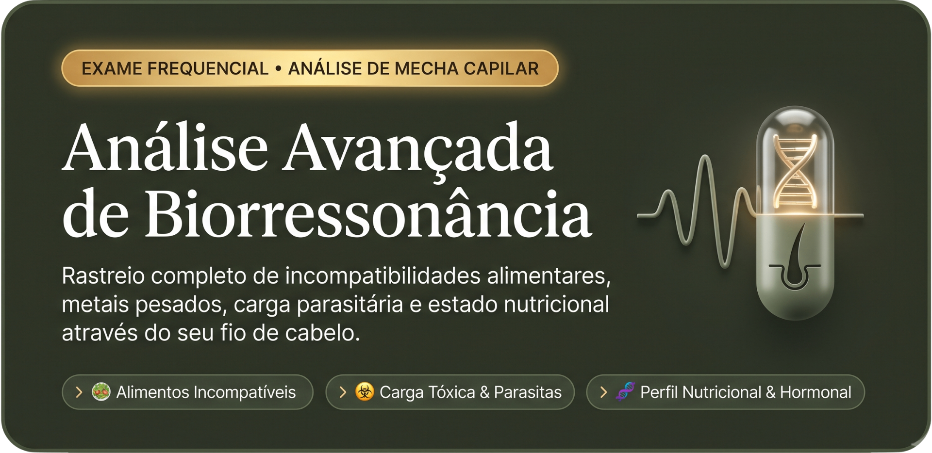Análise Avançada de Biorressonância Folicular — Exame Frequencial de mecha capilar